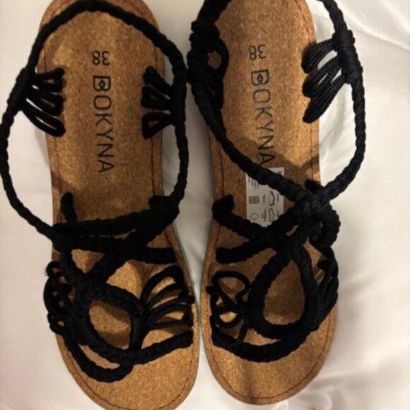 Bokyna Black Women's Sandals - Picture 7 of 8